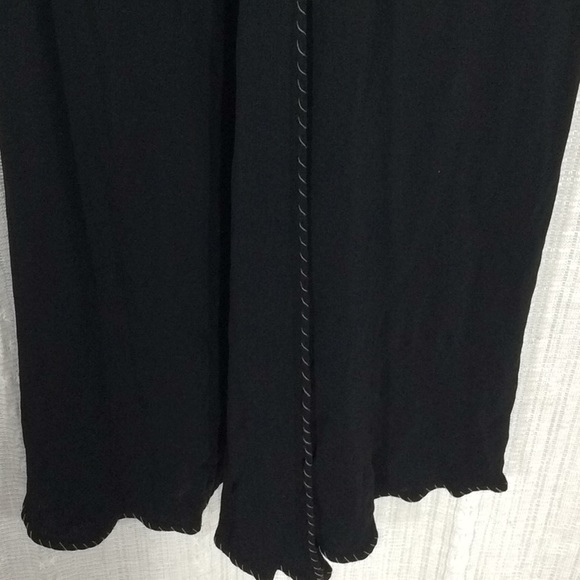 Deep V Black Sleeveless MIDI Dress-Size Medium - Picture 9 of 11